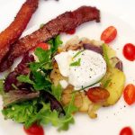 eggs, potatoes and bacon